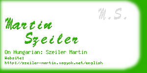 martin szeiler business card